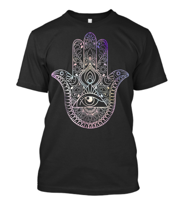Hamsa Hand Eye Symbol Yoga Meditation Spiritual T-Shirt