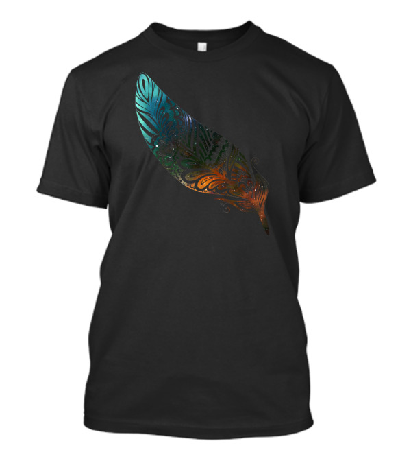 Native American Indian Feather Colorful Stars T-Shirt