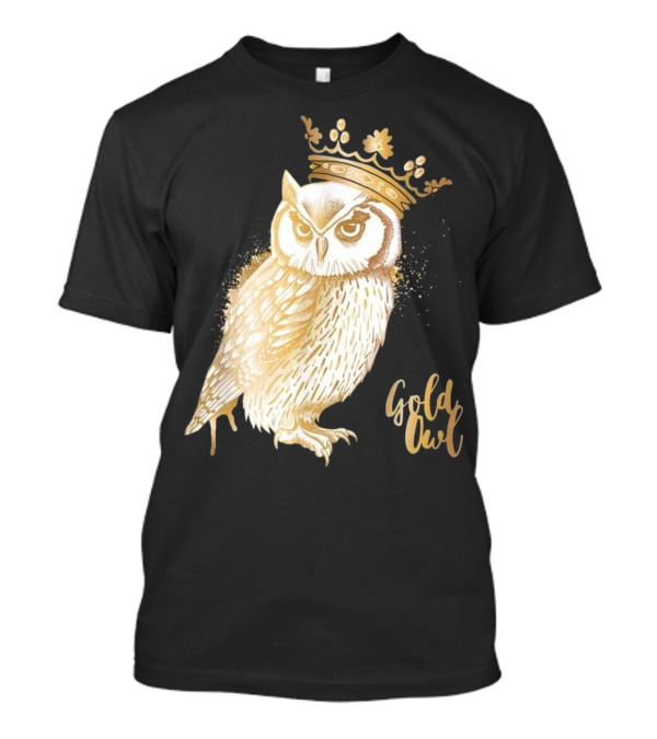 Crowned Gold Owl For Owl Lovers T-Shirt
