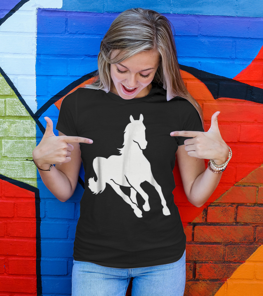 Running Horse Silhouette Dynamic Freedom T-Shirt