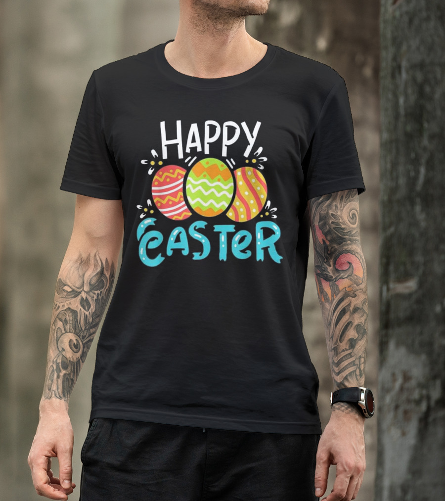 Happy Easter Colorful Eggs Festival Hunt T-Shirt