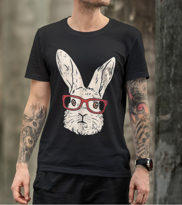 Bunny Glasses Funny Rabbit Cool Nerd T-Shirt