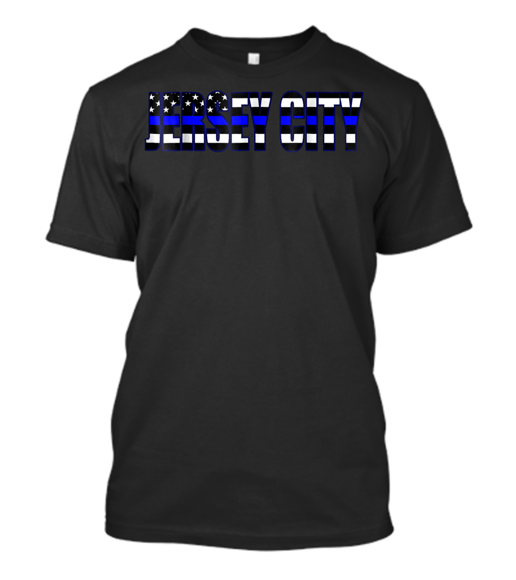 Jersey City Thin Blue Line Police Support T-Shirt