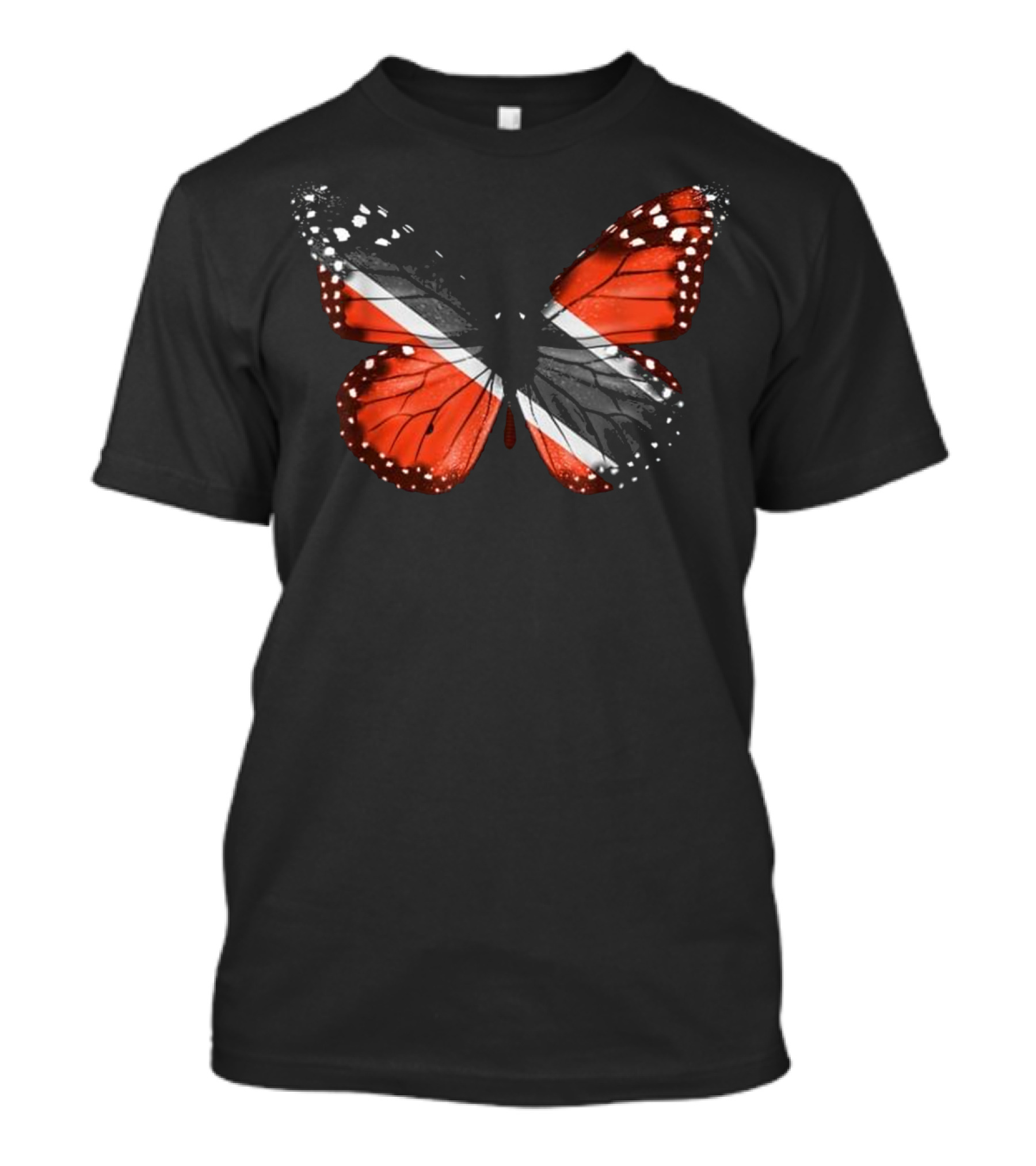 Butterfly Trinidad And Tobago Flag T-Shirt