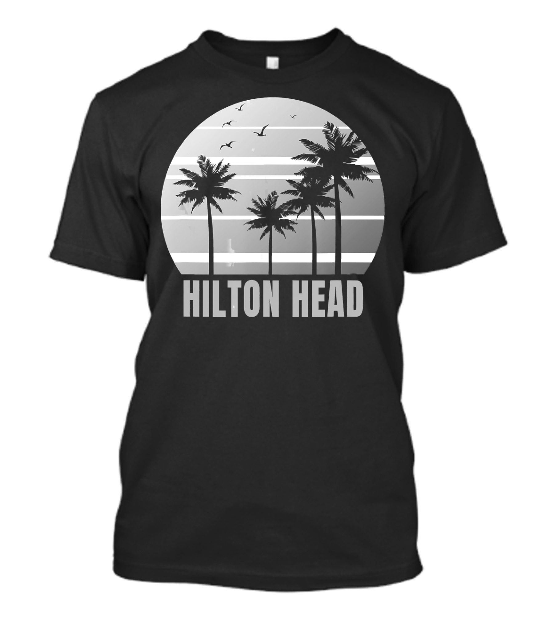 Hilton Head Island South Carolina Palm Trees And Birds T-Shirt