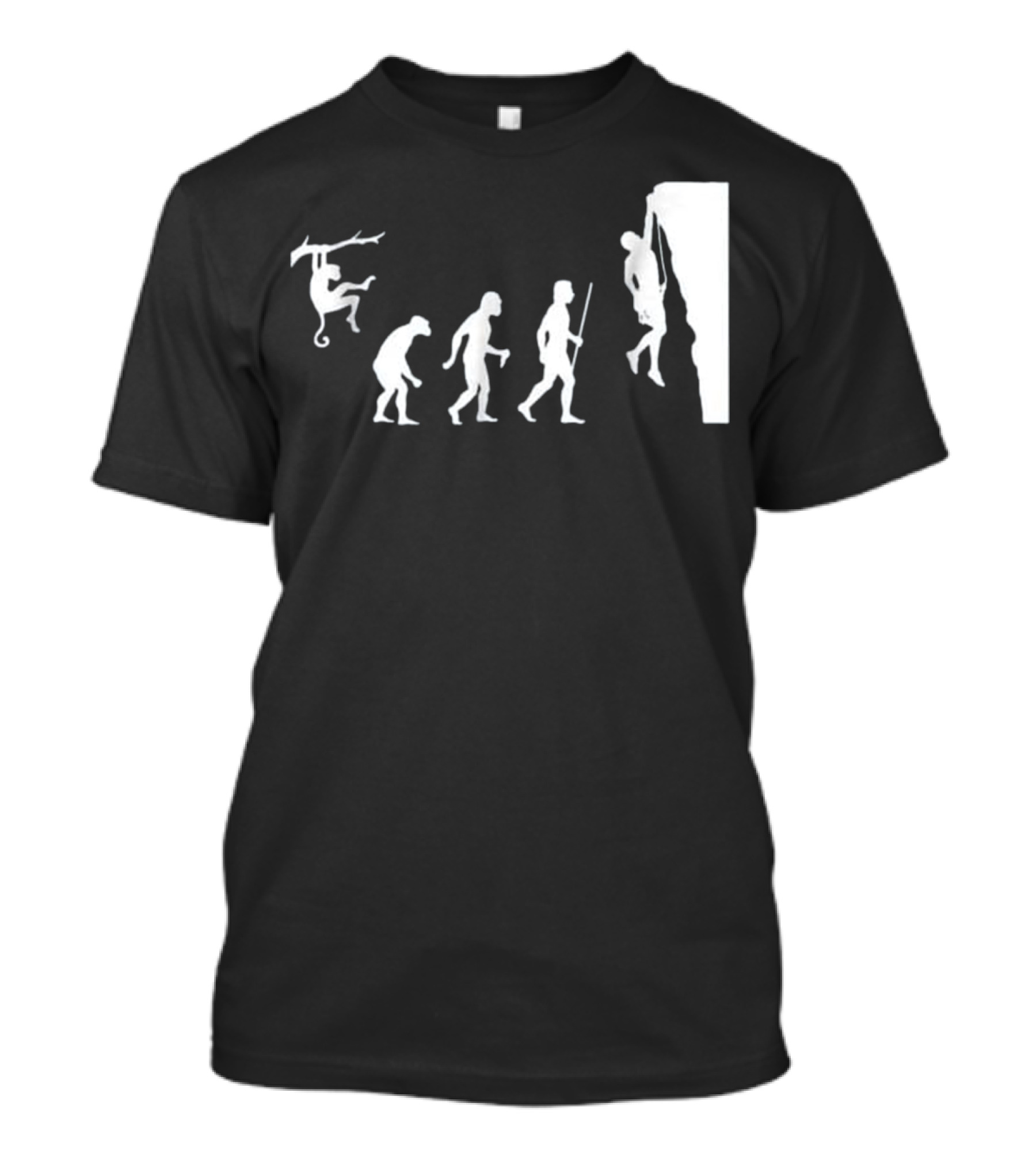 Evolution Of Man Rock Climbing Progression T-Shirt