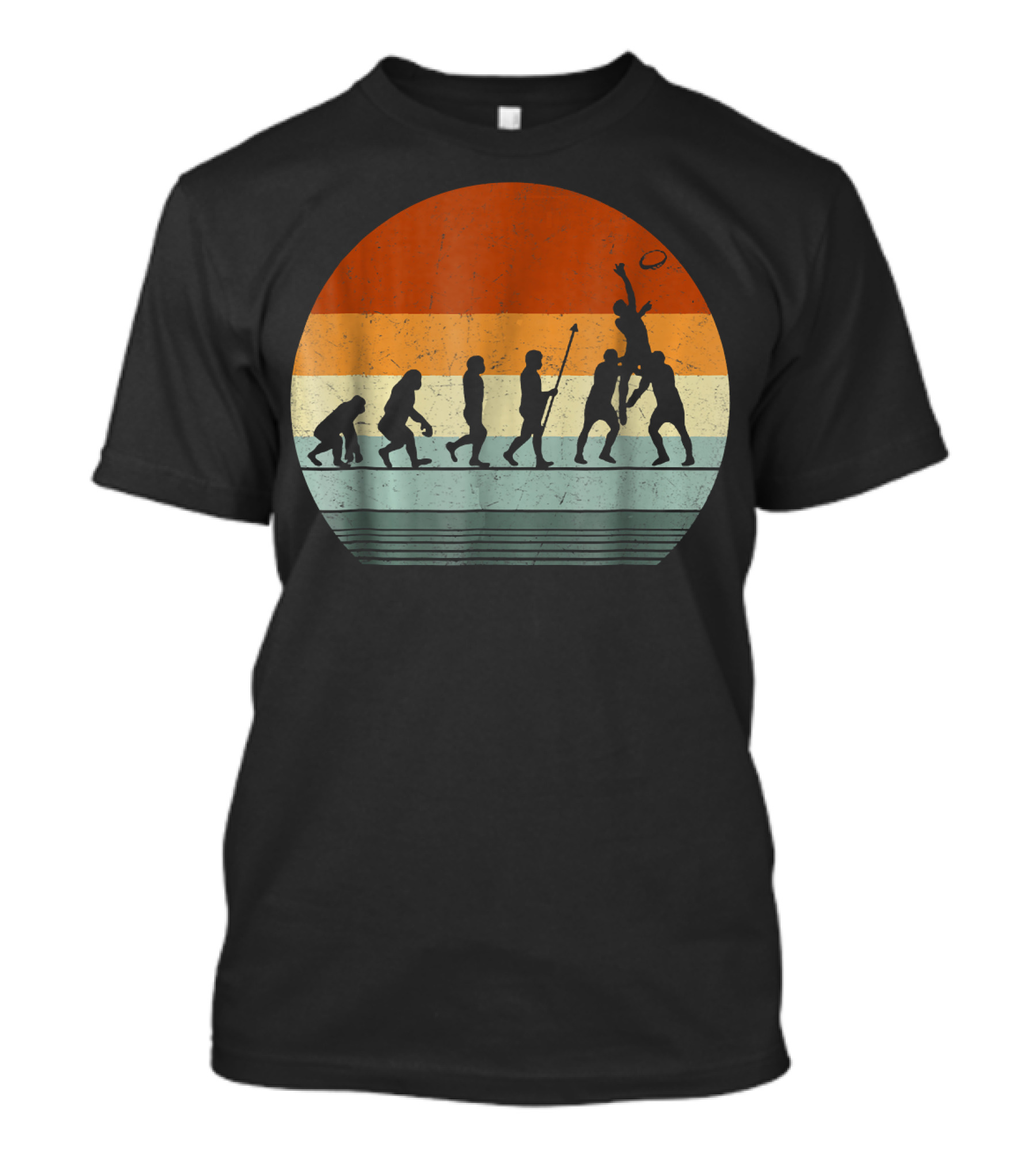 Evolution Of Rugby Funny Rug Progression T-Shirt