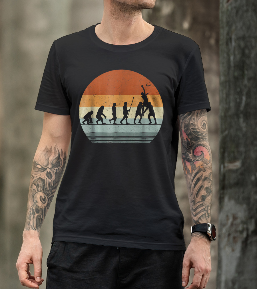 Evolution Of Rugby Funny Rug Progression T-Shirt