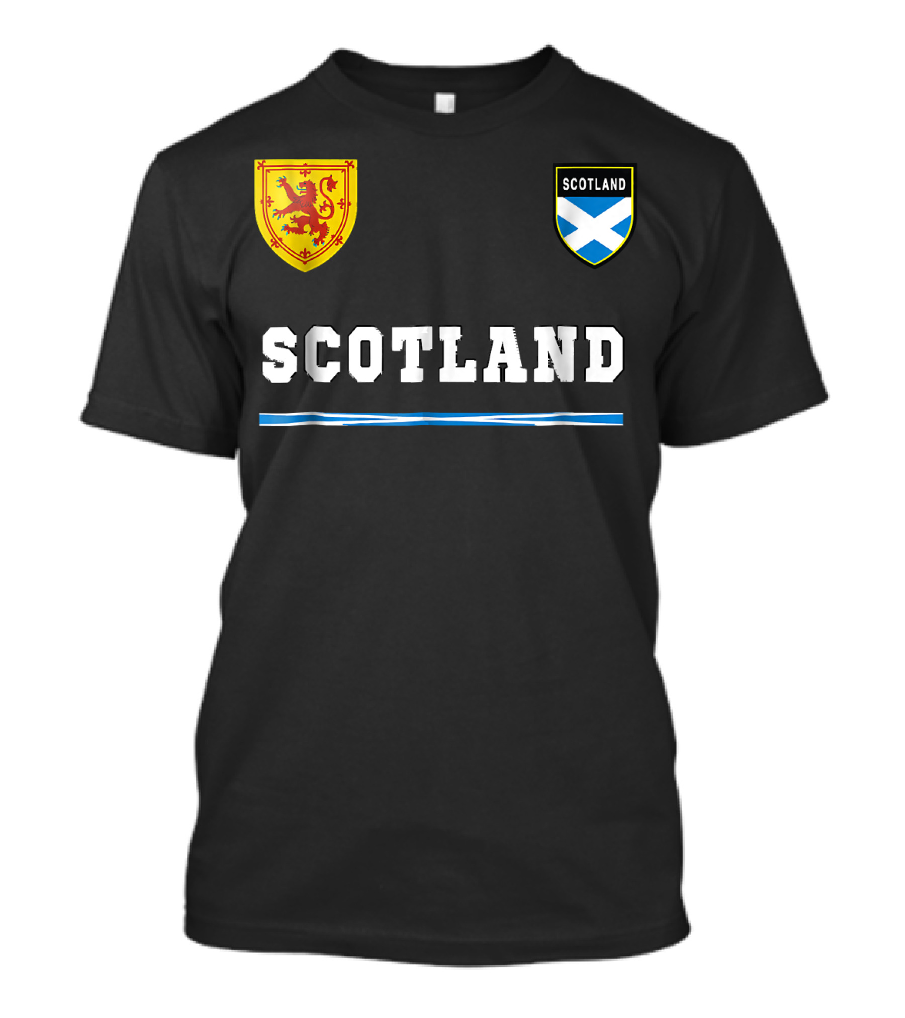 Scotland Sports Soccer Jersey Scottish Lion Rampant And Saltire Crest T-Shirt