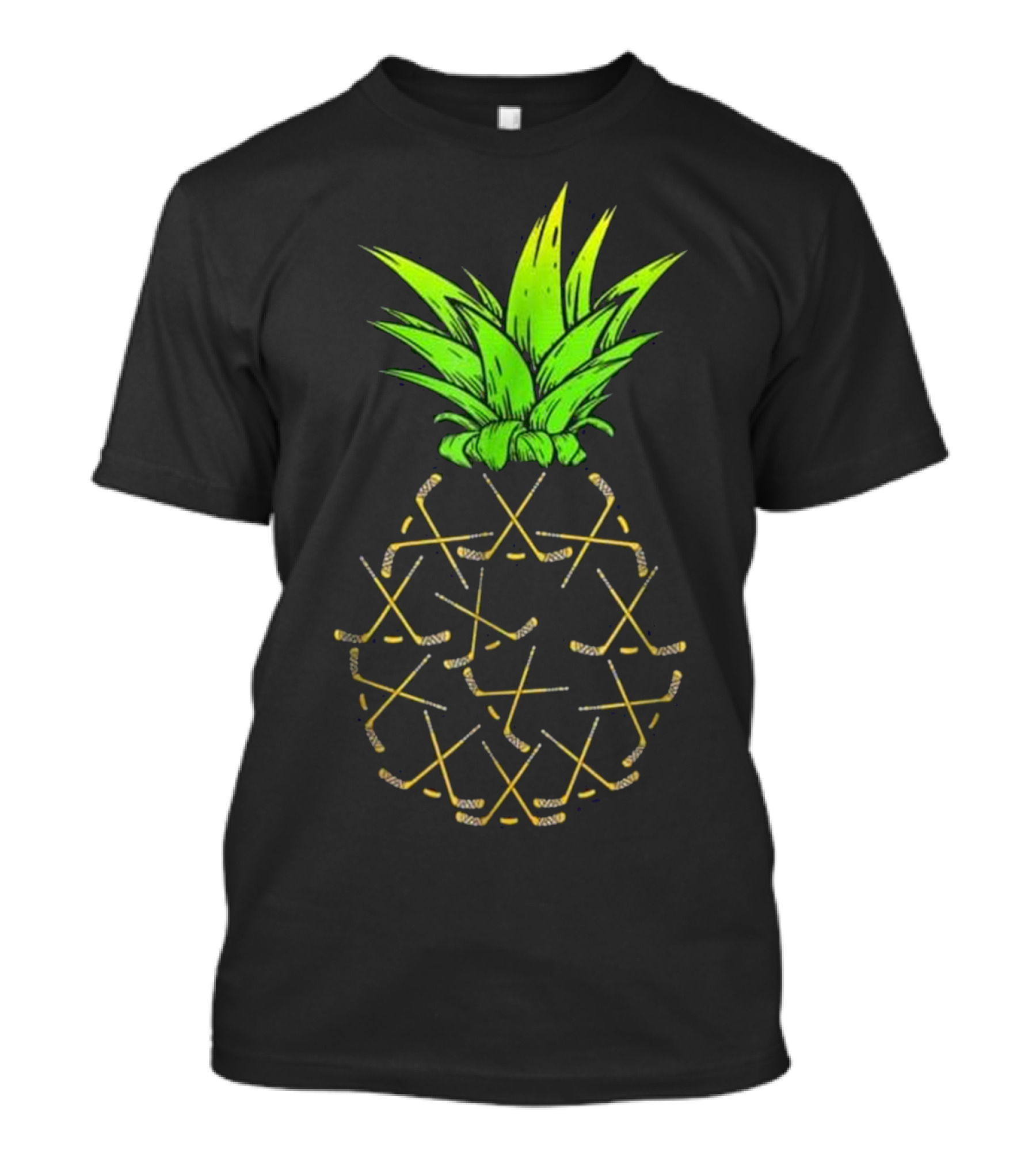 Hockey Sticks Pineapple Summer Sports T-Shirt