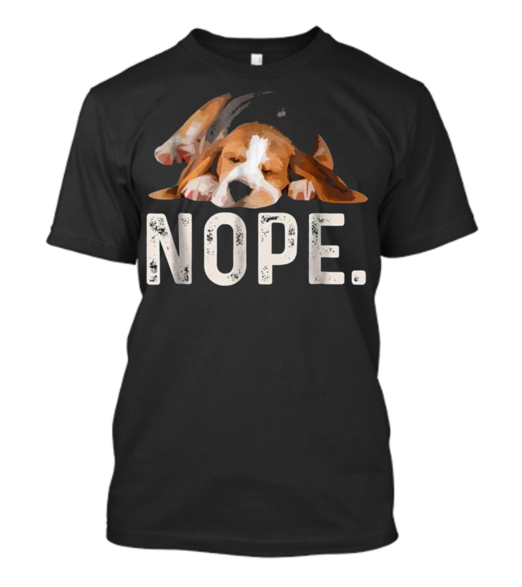 Nope Lazy Sleeping Beagle Dog Lover Gift T-Shirt
