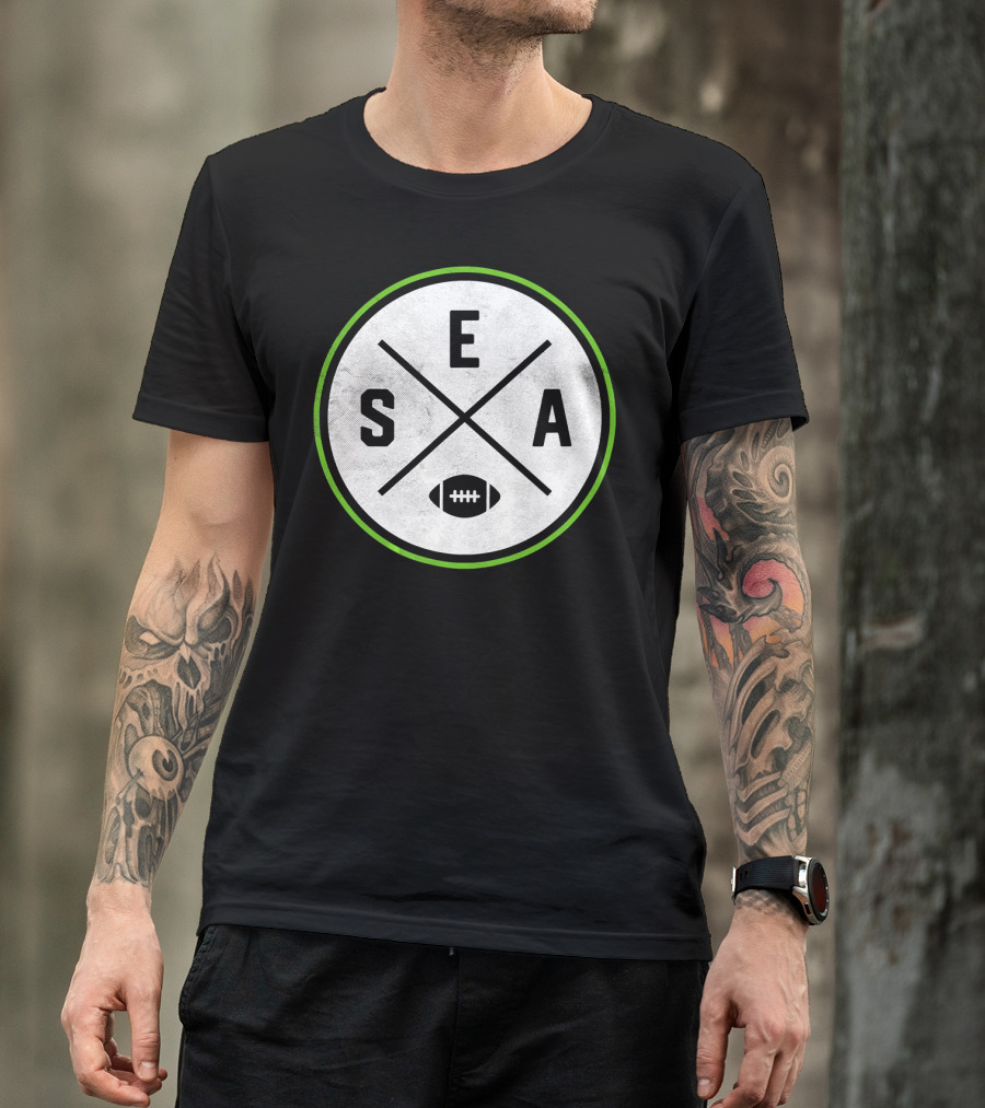 SEA Seattle Football Circle Emblem T-Shirt
