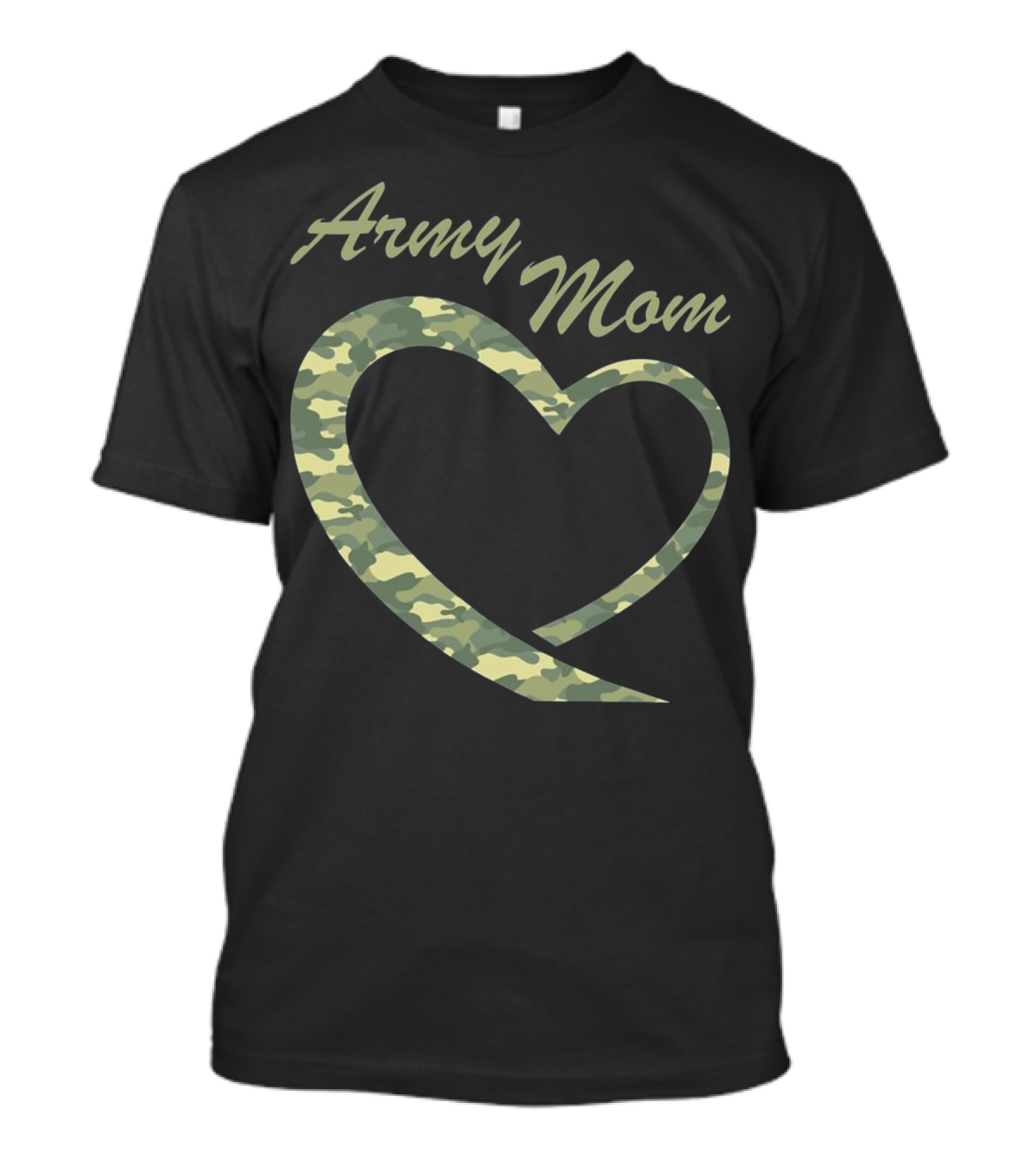Army Mom Camouflage Heart Military Mother C T-Shirt