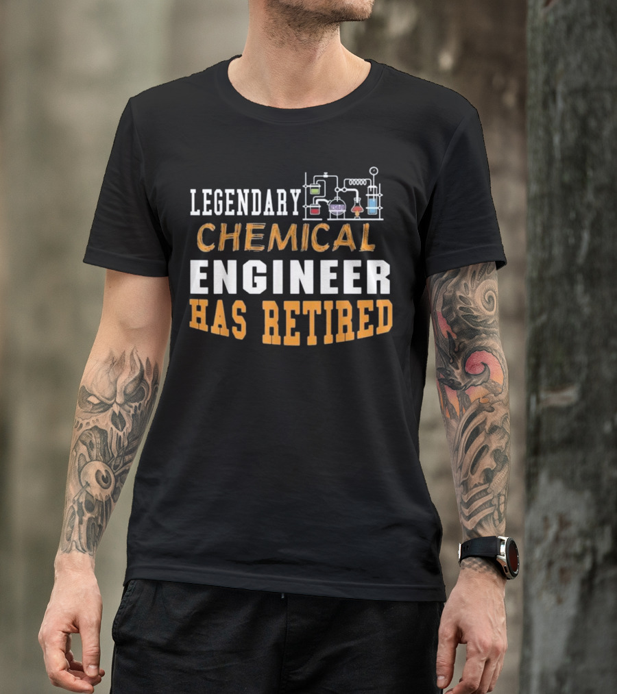 Legendary Chemical Engineer Has Retired With Colorful Lab Equipment T-Shirt