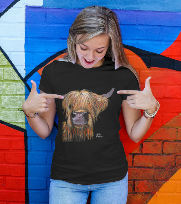 HeNRY HiGHLaND CoW PRiNT QuINel MURphY T-Shirt