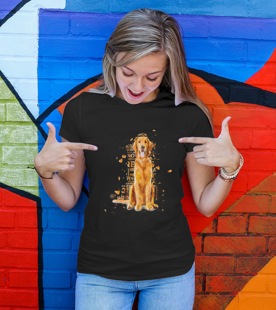 Labrador Retriever Word Art With Mixed Typography Elements T-Shirt