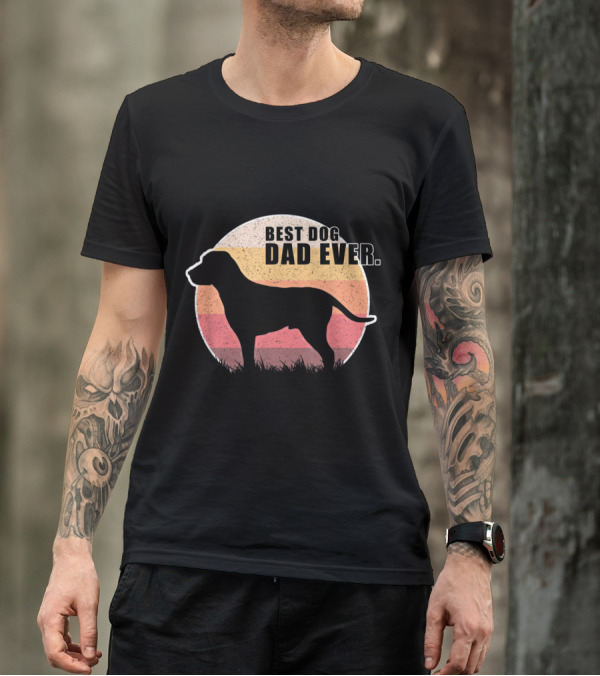 Best Dog Dad Ever Vintage Labrador Retriever T-Shirt