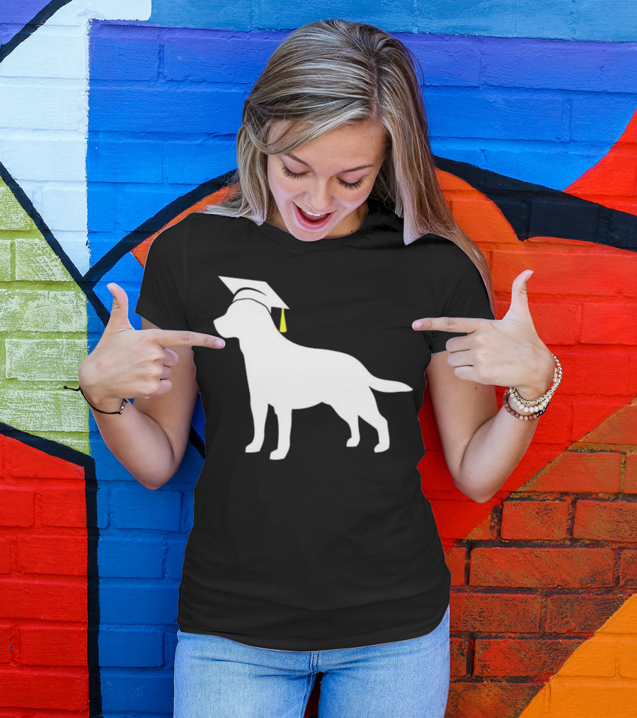 Labrador Retriever Wearing Grad Cap Graduation T-Shirt