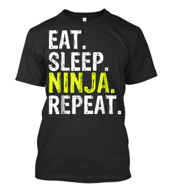 Eat Sleep Ninja Repeat Karate Cycle T-Shirt