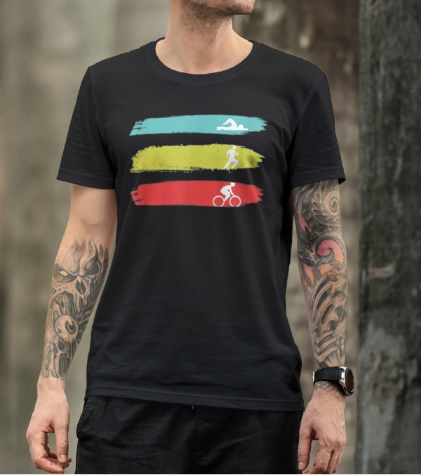 Cool Triathlete Triathlon Swimming Running Cycling Sports Pai T-Shirt