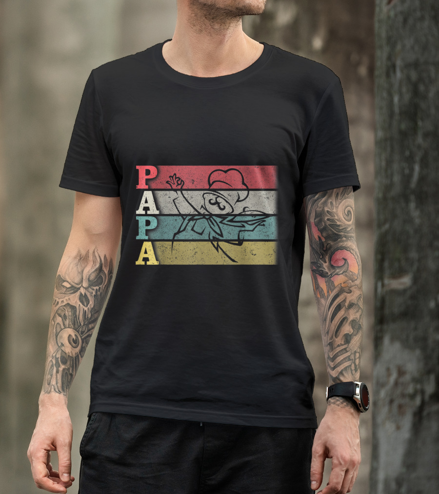 Papa Retro Chef Vintage Cooking Iconic T-Shirt