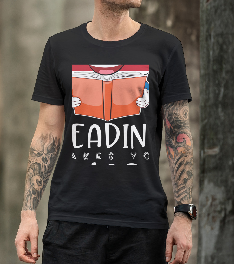 Reading Makes You Cute American Flag Book T-Shirt