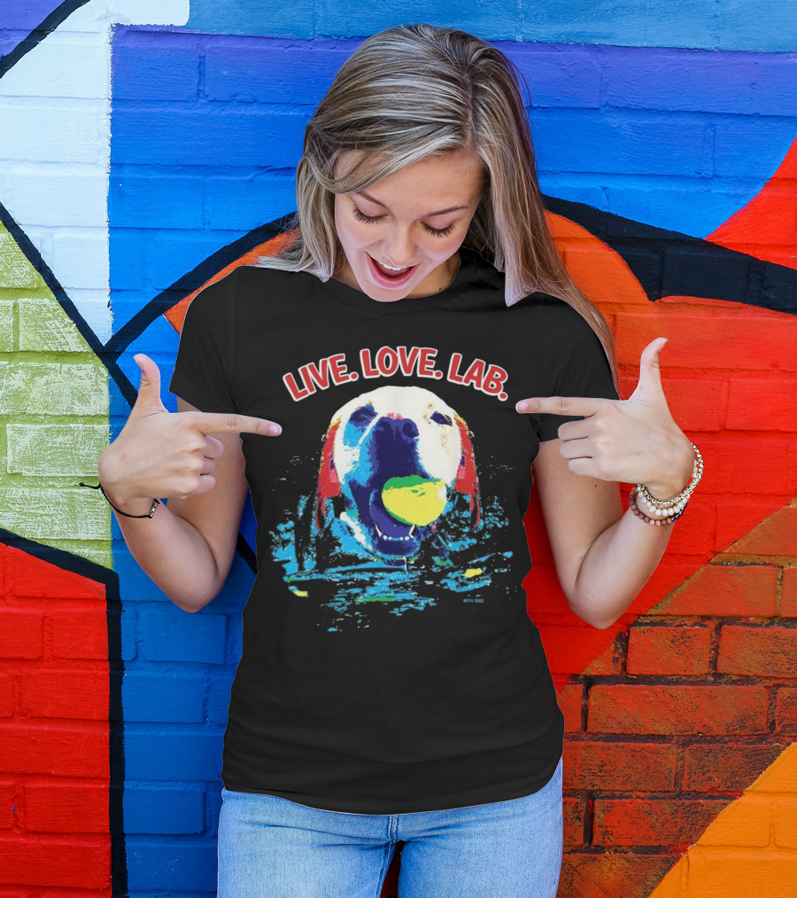 LIVE LOVE LAB Labrador Comic T-Shirt