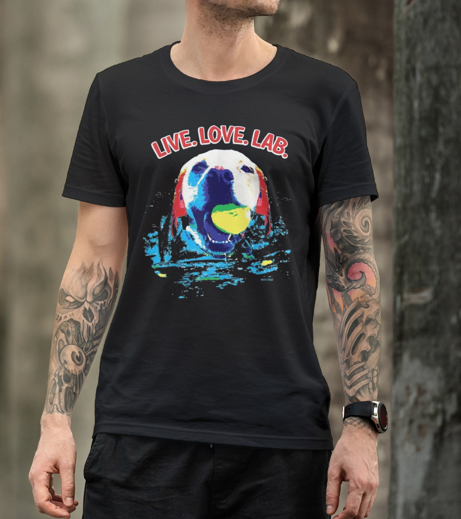 LIVE LOVE LAB Labrador Comic T-Shirt