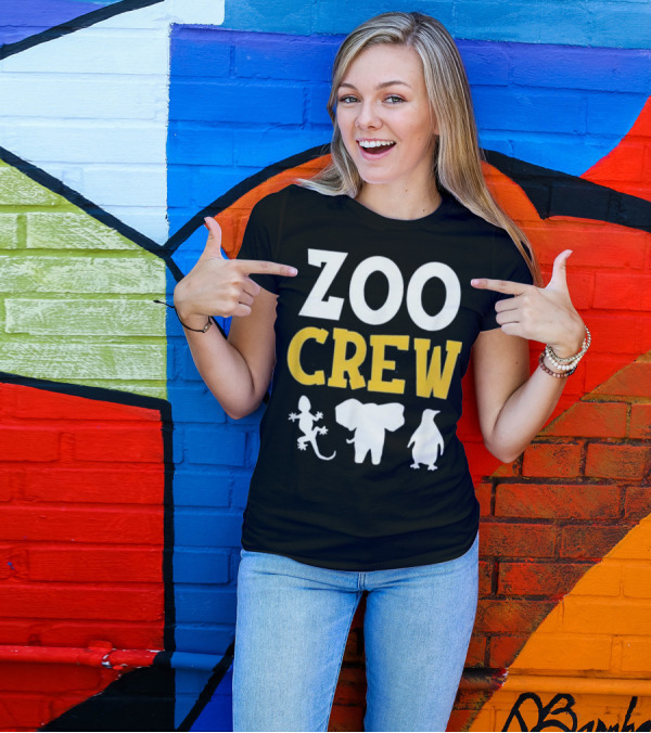 Zoo Crew Adul Gecko Elephant Penguin T-Shirt
