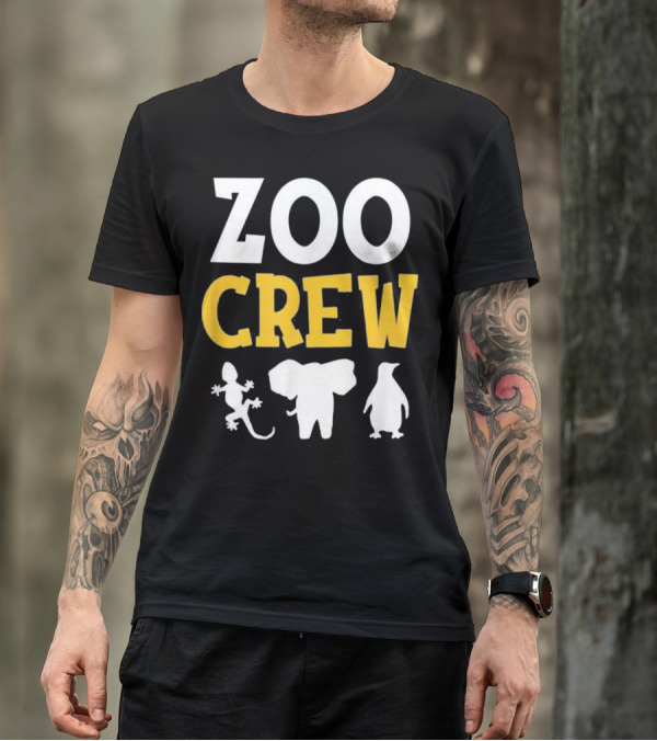 Zoo Crew Adul Gecko Elephant Penguin T-Shirt
