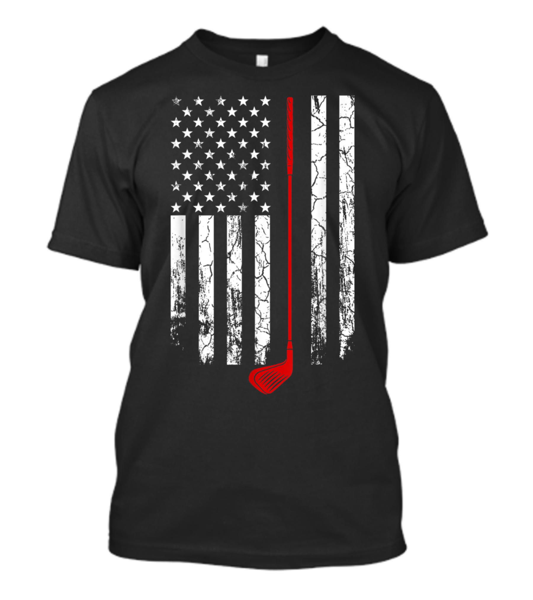 Vintage American Flag Golf Patriot T-Shirt