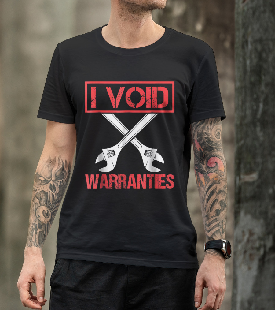 I Void Warranties Distressed Look Crossed Wrenches T-Shirt