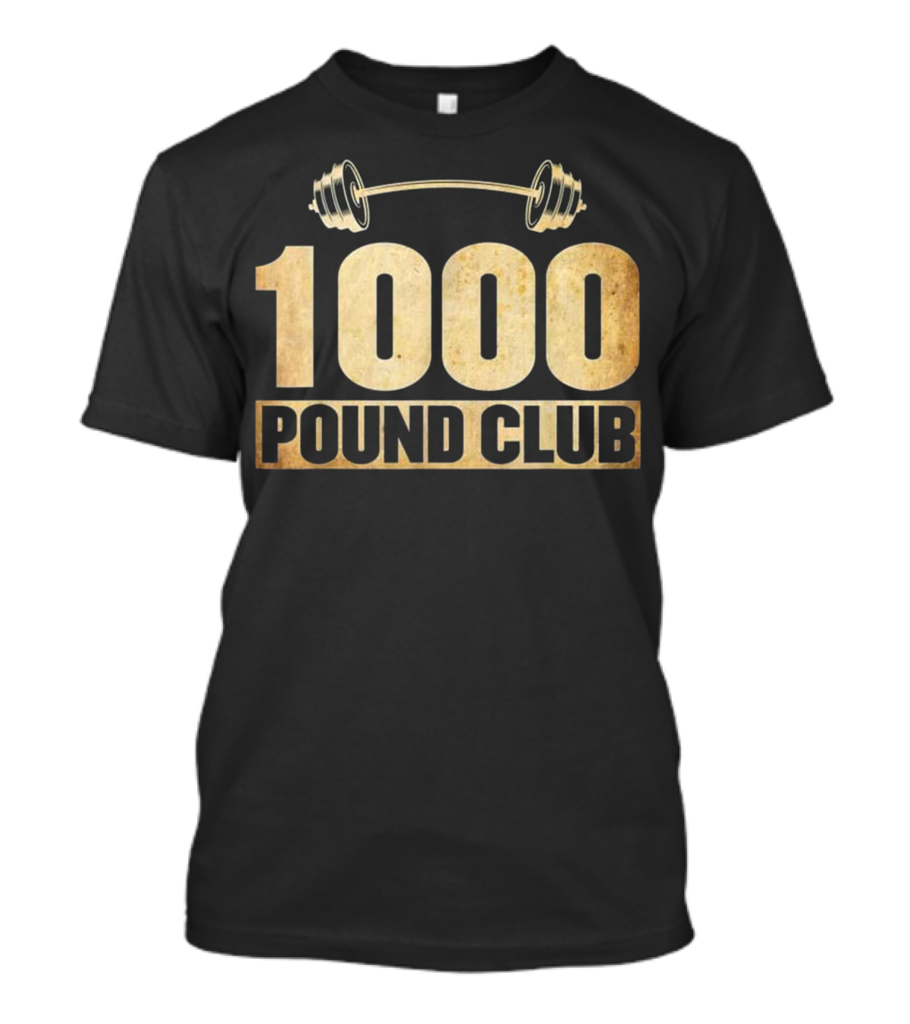 1000 Pound Club Powerlifting Gym Barbell T-Shirt
