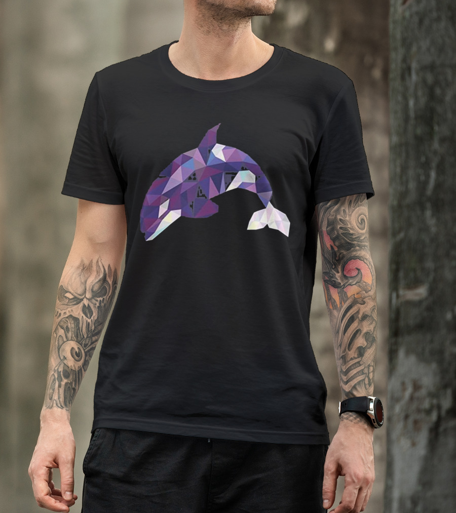 Orca Whale Killer Whale Sea Poly Geometric T-Shirt