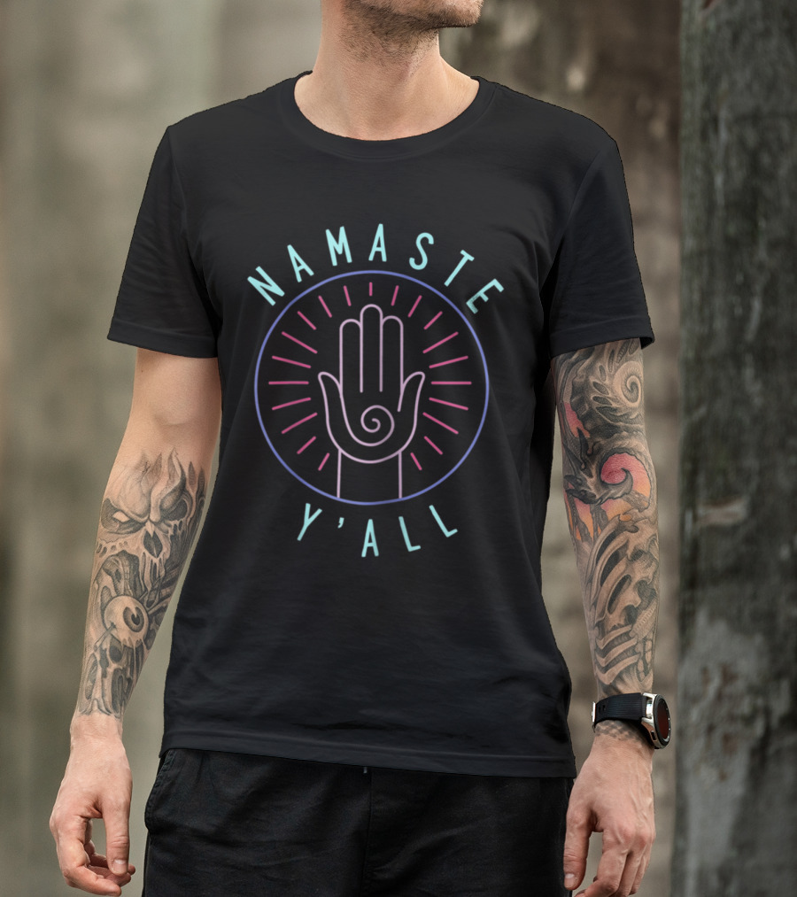 Namaste Y'all Hand Gesture Meditation Symbol Yoga Humor T-Shirt