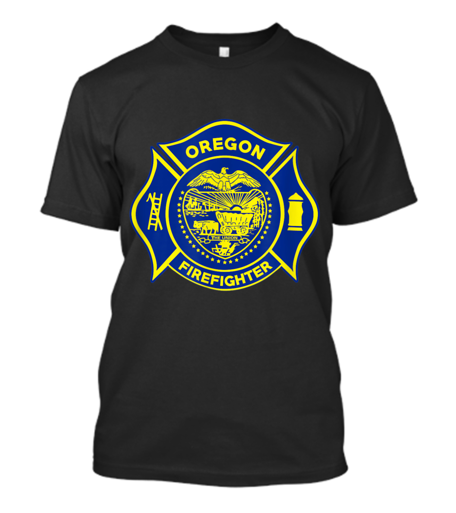 Oregon Firefighter Rescue Department Emblem Badge T-Shirt