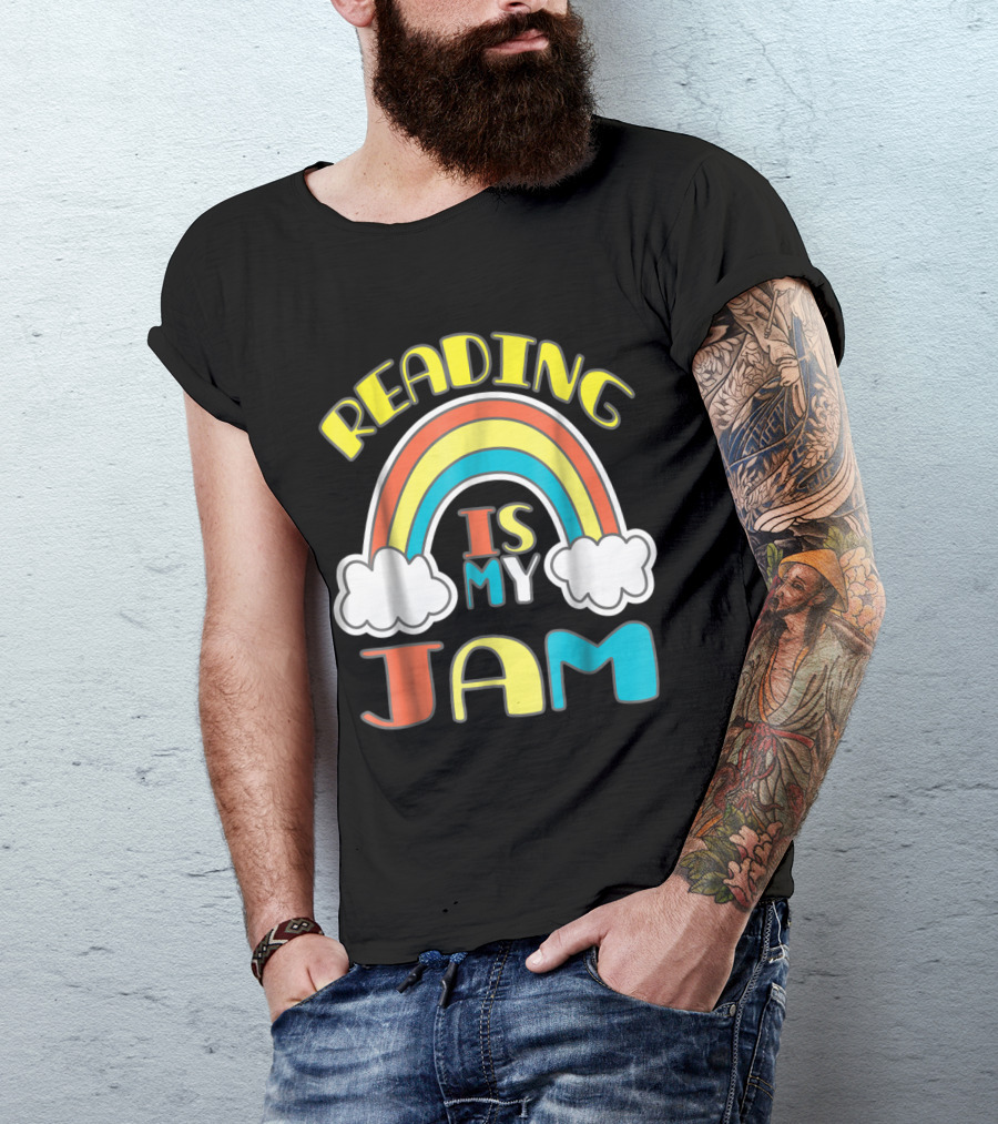 READING IS MY JAM Rainbow T-Shirt