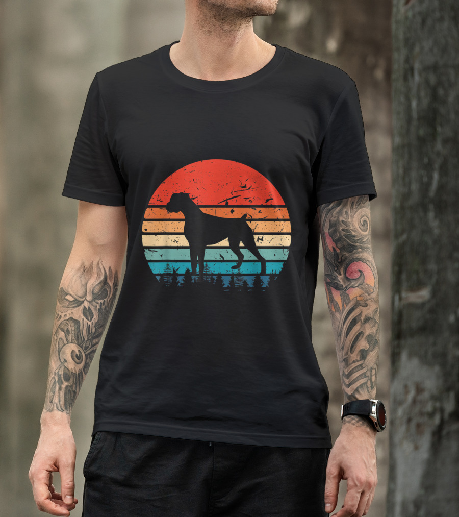 Vintage Boxer Sunset Forest T-Shirt