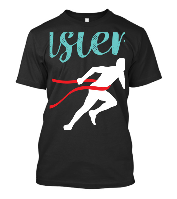Half Sisters Marathon Runner Crossing Finish Line 13.1 Run T-Shirt