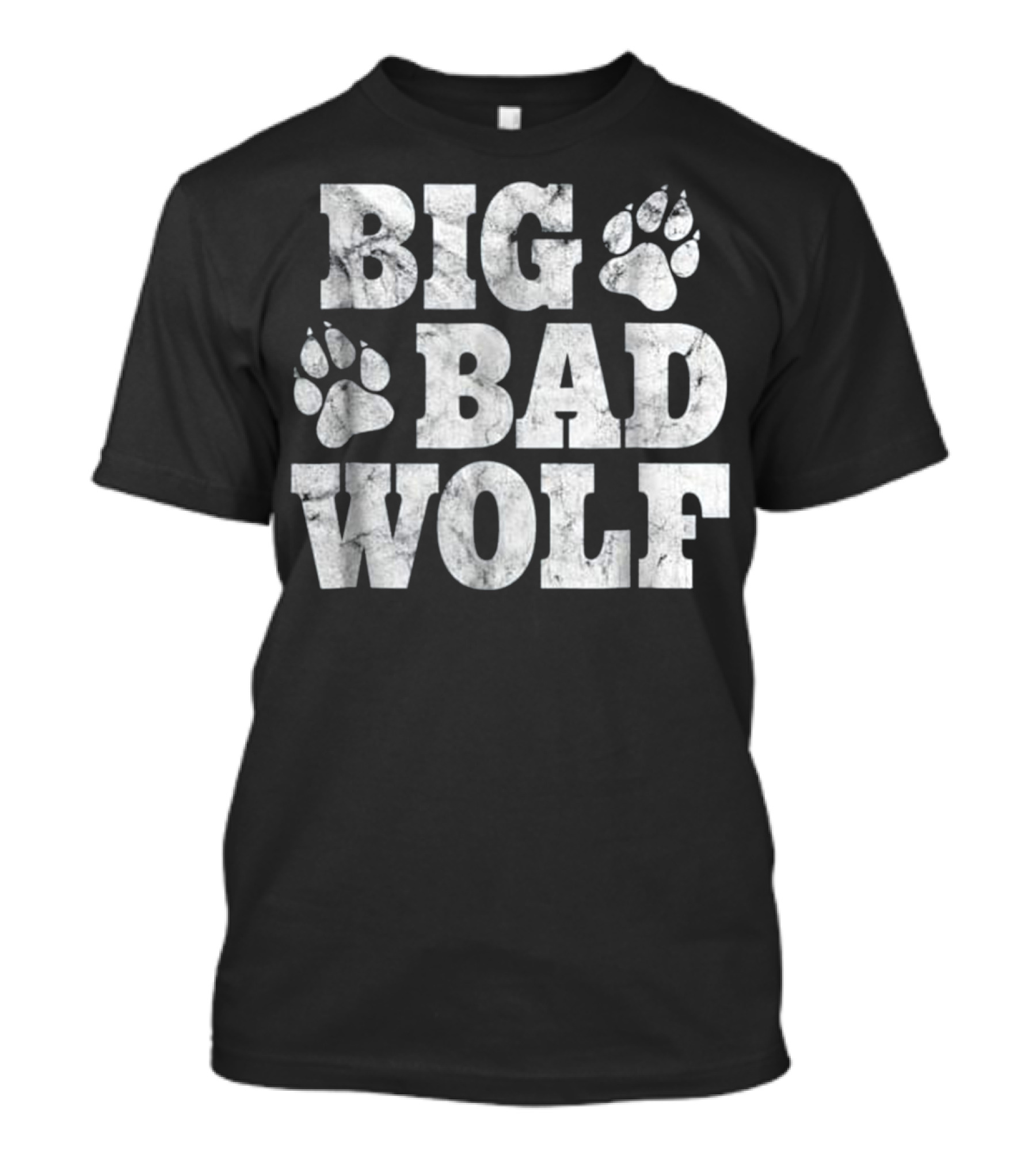 Big Bad Wolf Halloween Costume With Paw Prints T-Shirt