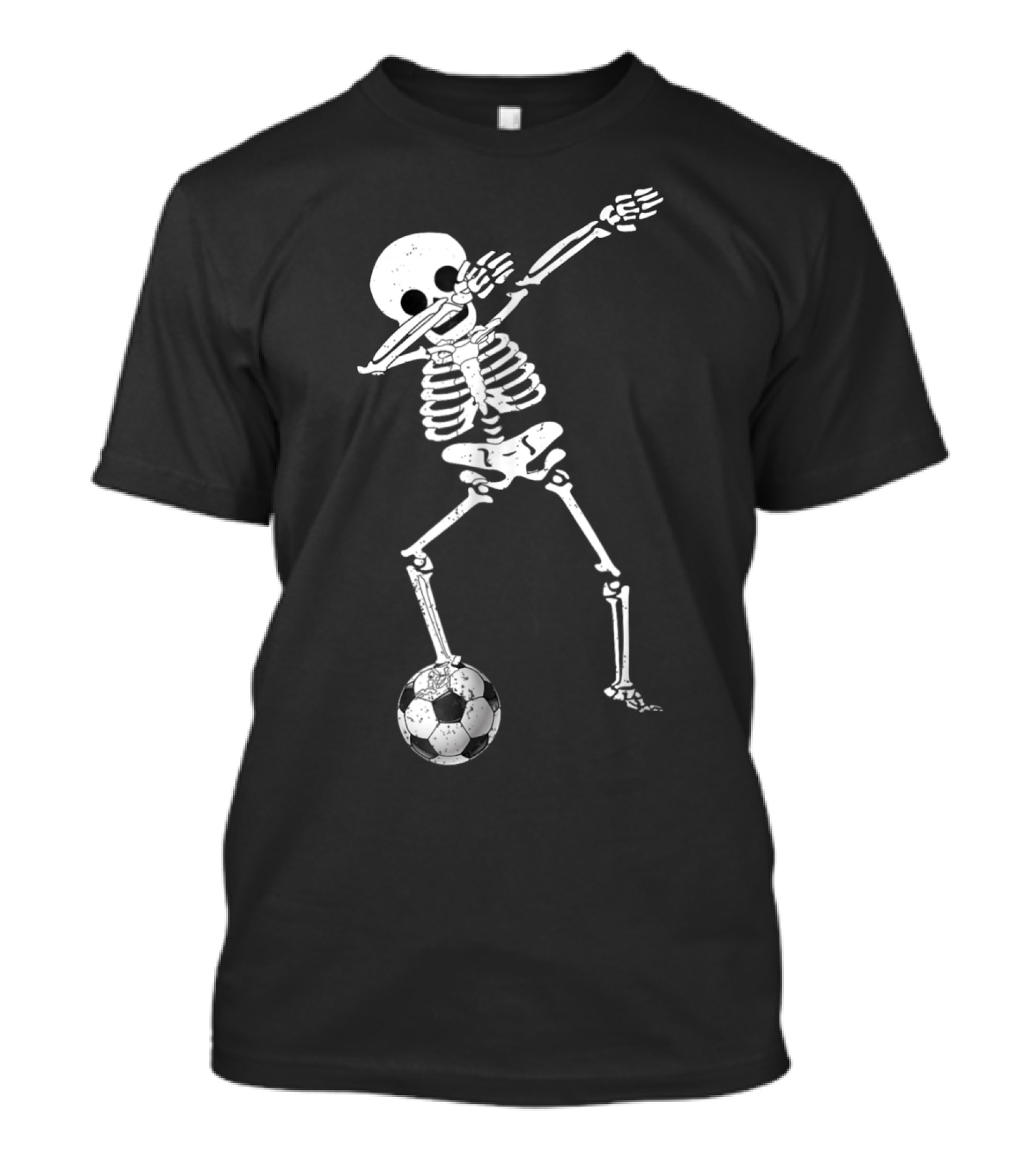 Halloween Skeleton Dabbing With Soccer Ball T-Shirt