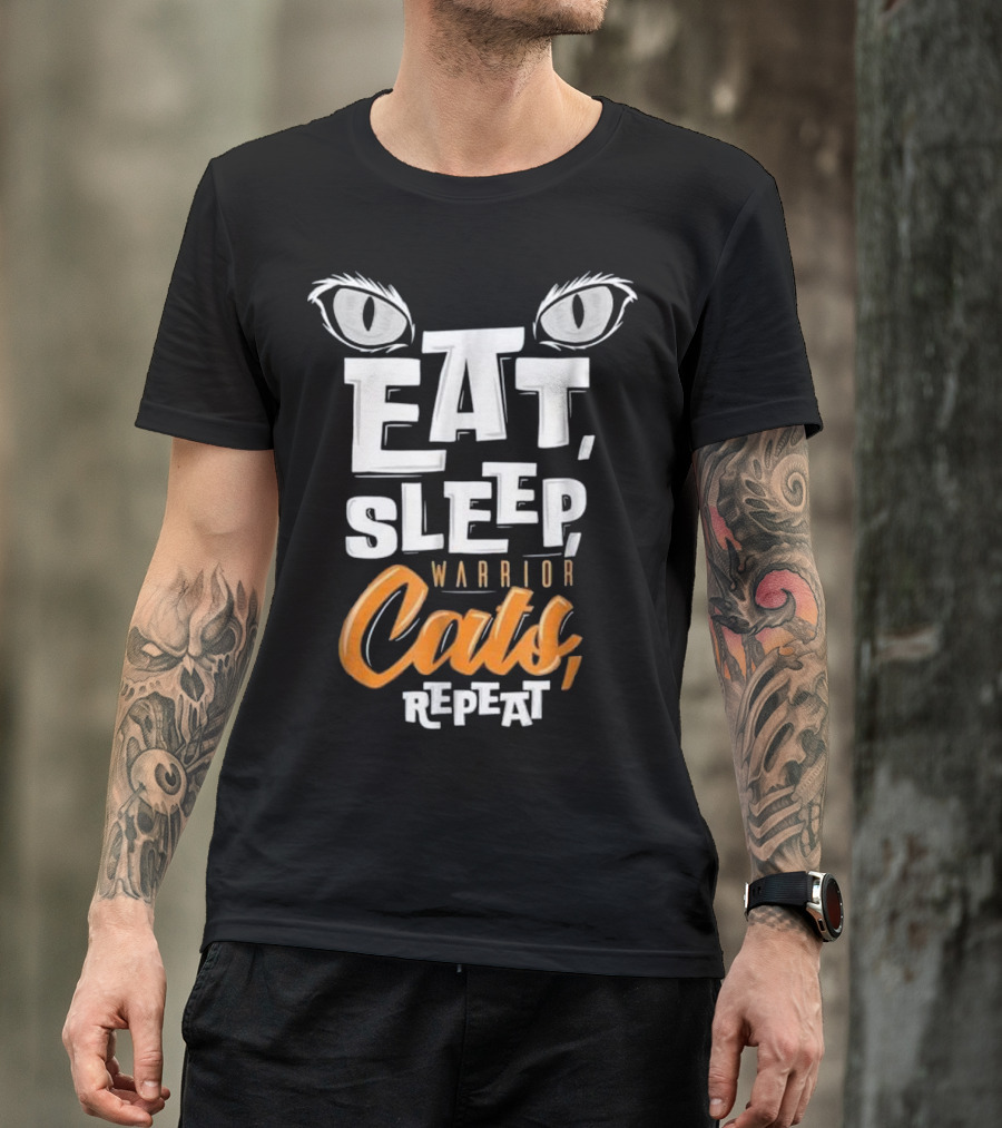Eat Sleep Warrior Cats Repeat T-Shirt
