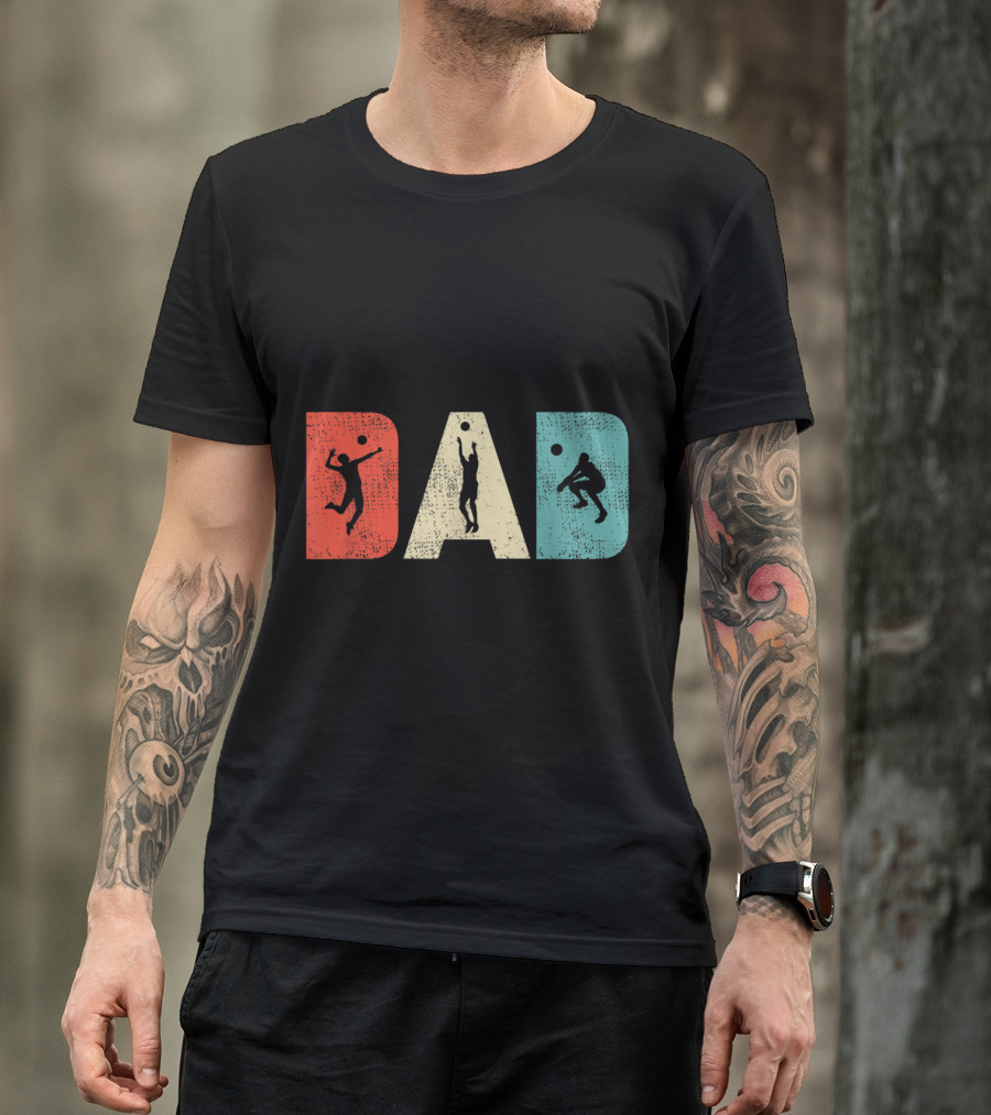 Vintage Volleyball Dad T-Shirt