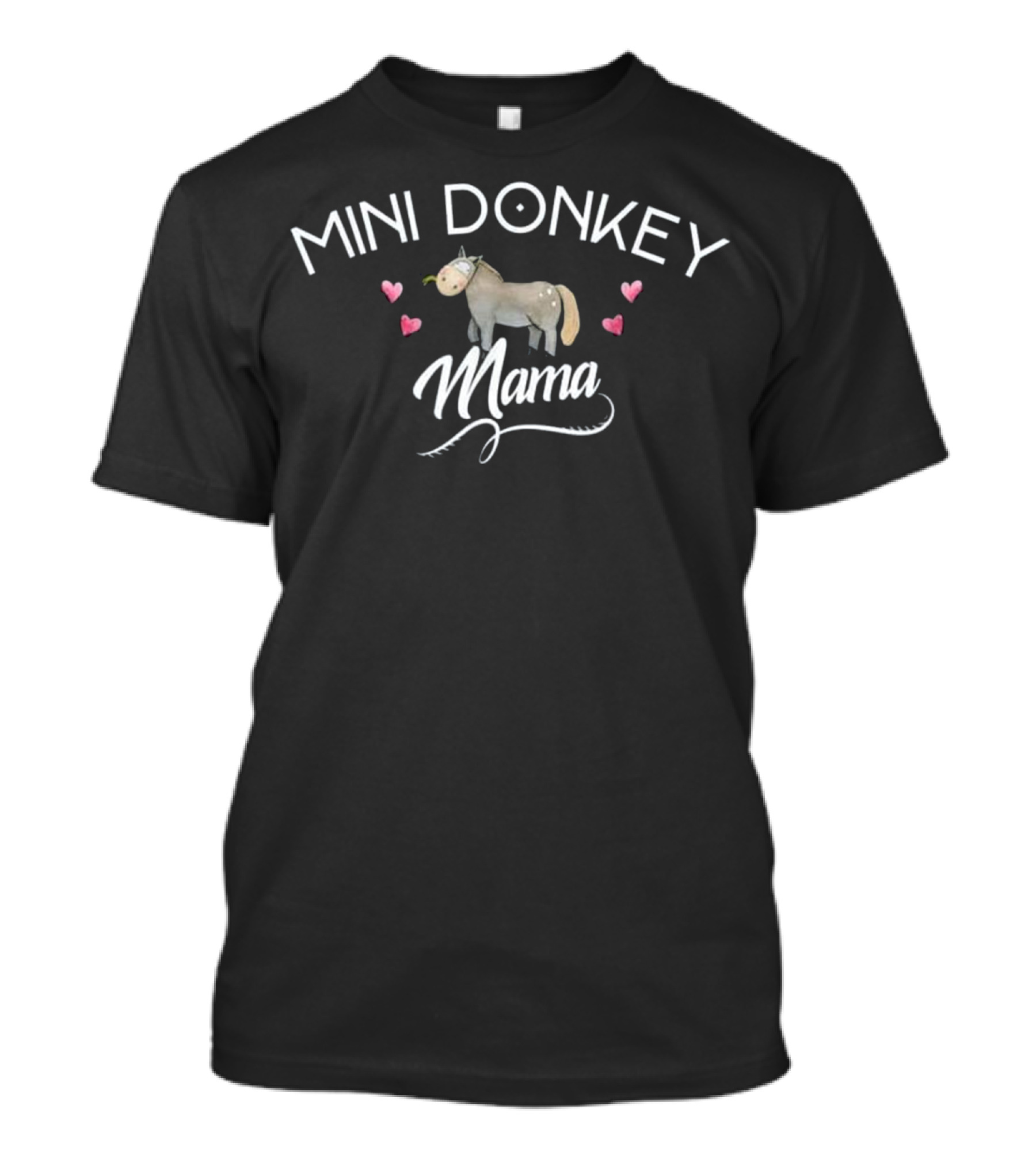 Mini Donkey Mama With Hearts And Cute Donkey T-Shirt