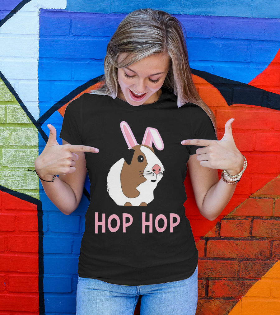 Funny Guinea Pig For Easter Hop Hop T-Shirt