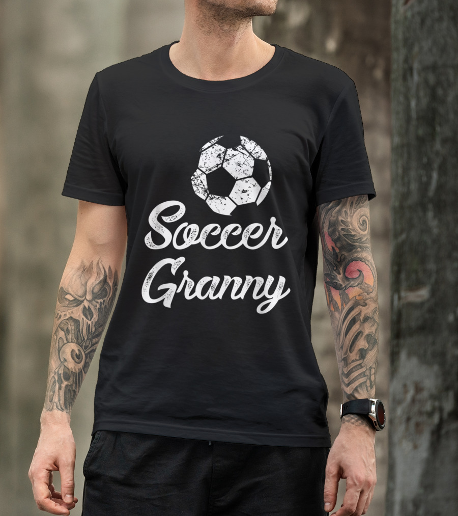 Soccer Granny Distressed Ball T-Shirt