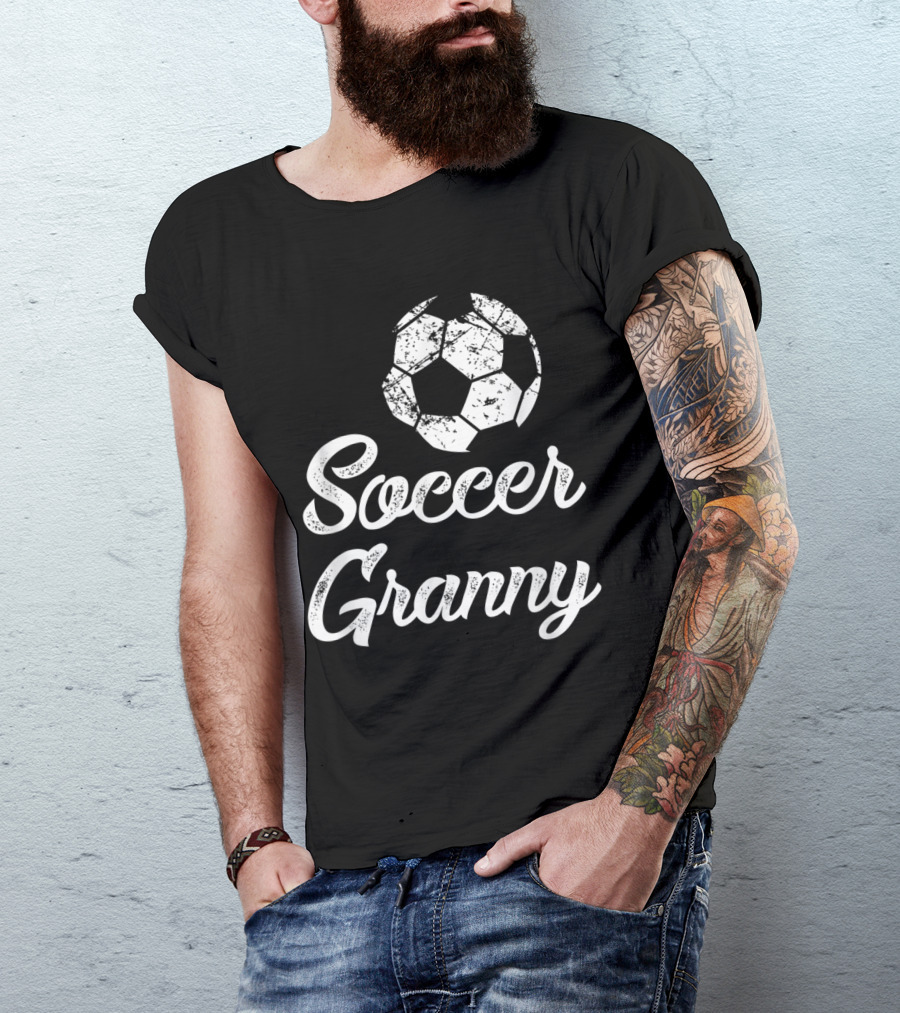 Soccer Granny Distressed Ball T-Shirt