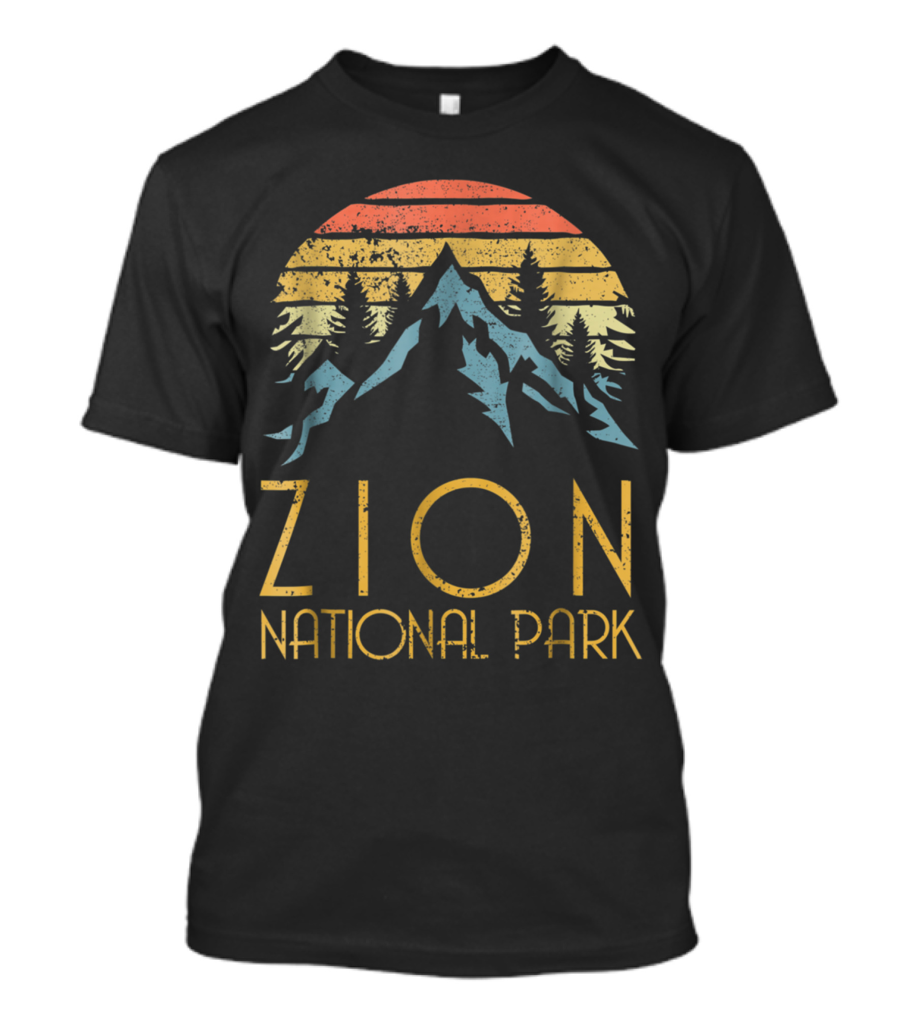 Zion National Park Vintage Mountain Sunset Retro Utah T-Shirt