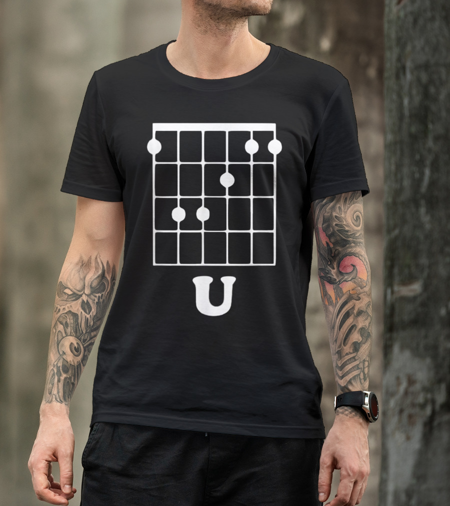Funny Guitar Chord U Shape Music Humor T-Shirt