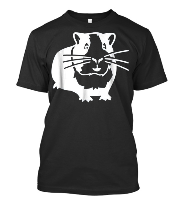 Hamster Face Black And White Clipart T-Shirt